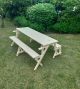 Bench that becomes a table 6/8 people 190 cm-190 x 132 x 76h cm painted